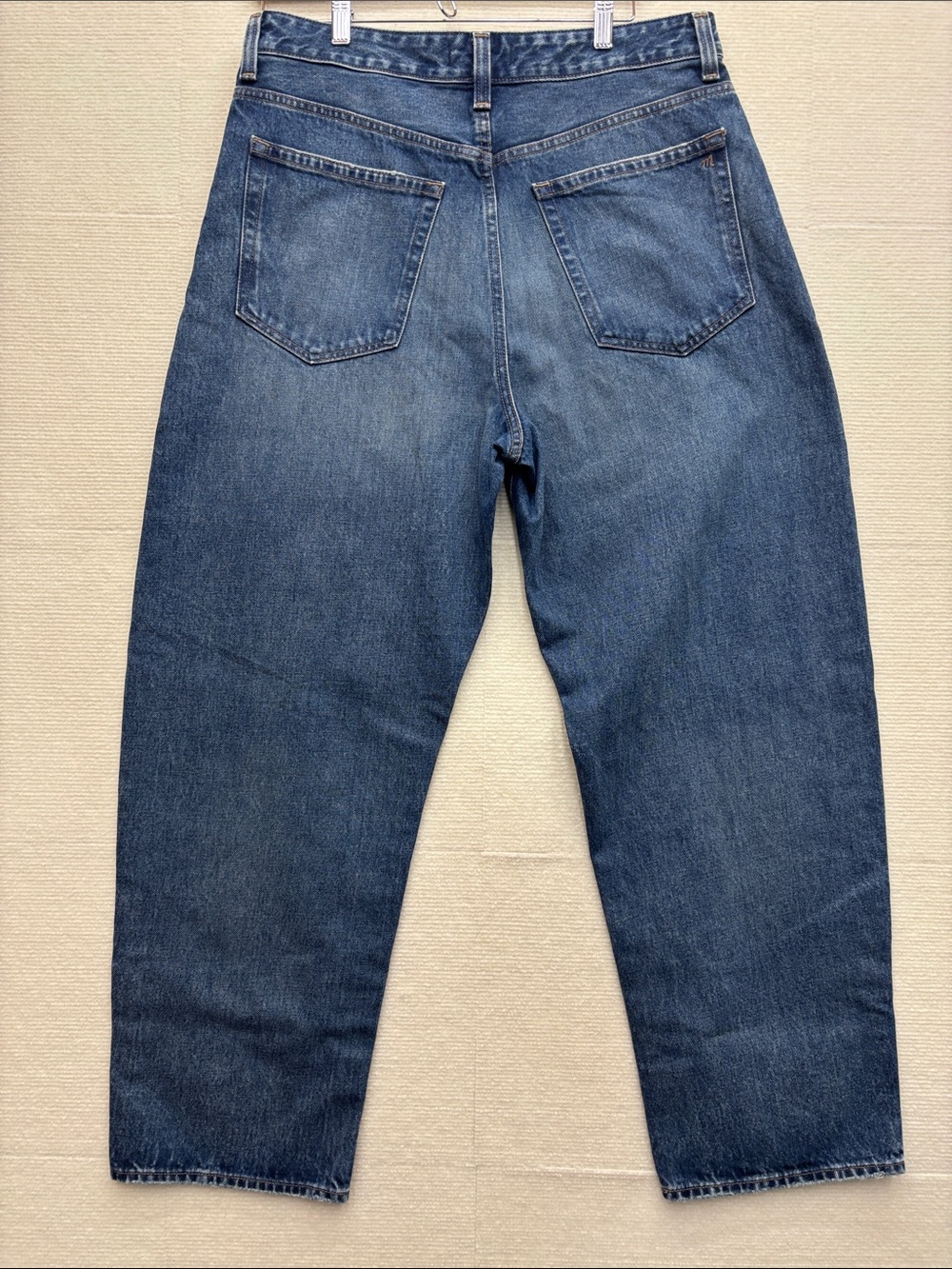Madewell Women’s “Broken Zipper”Relaxed Dark Blue Denim Jeans - Picture 7 of 8